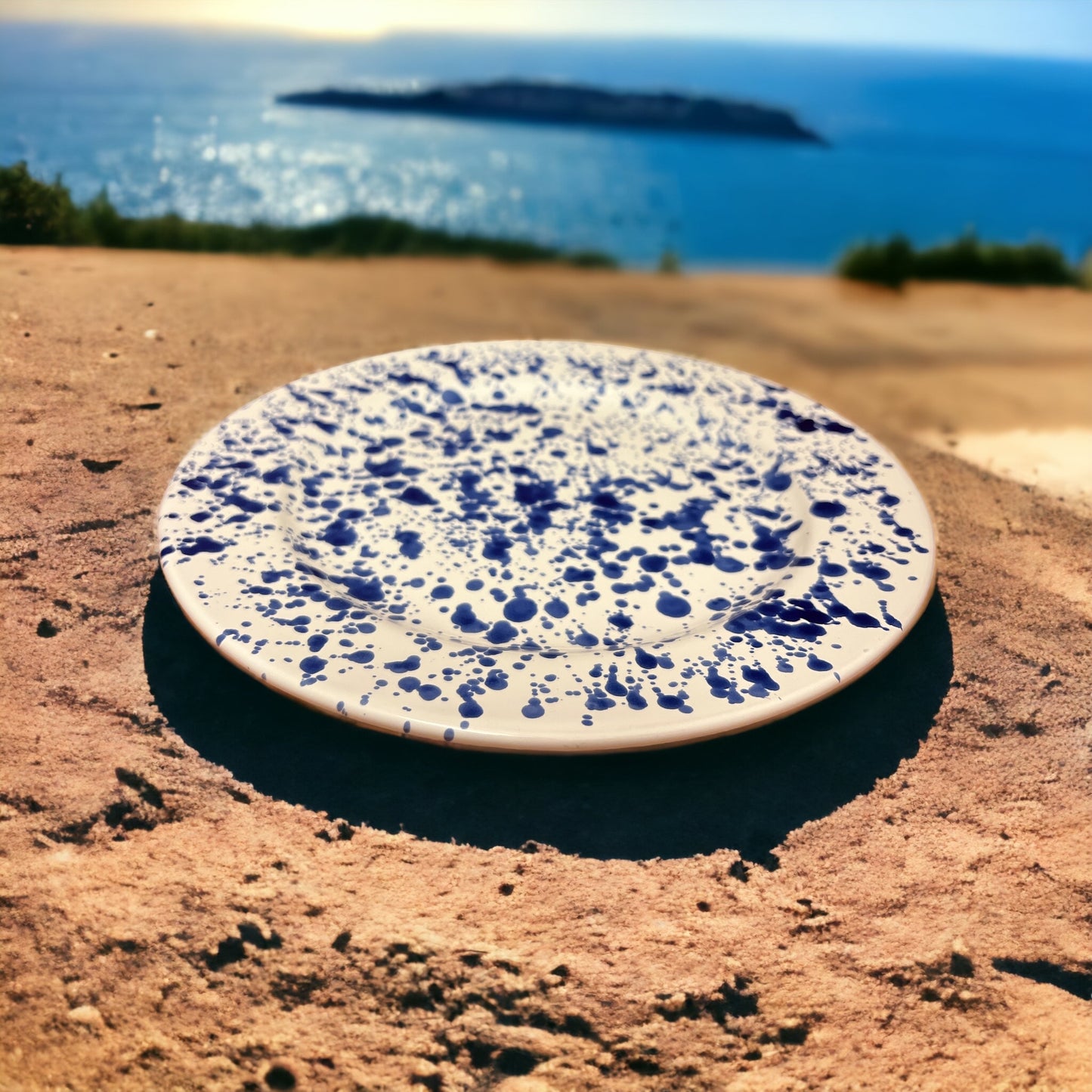 Piatto Grande - bianco e blu